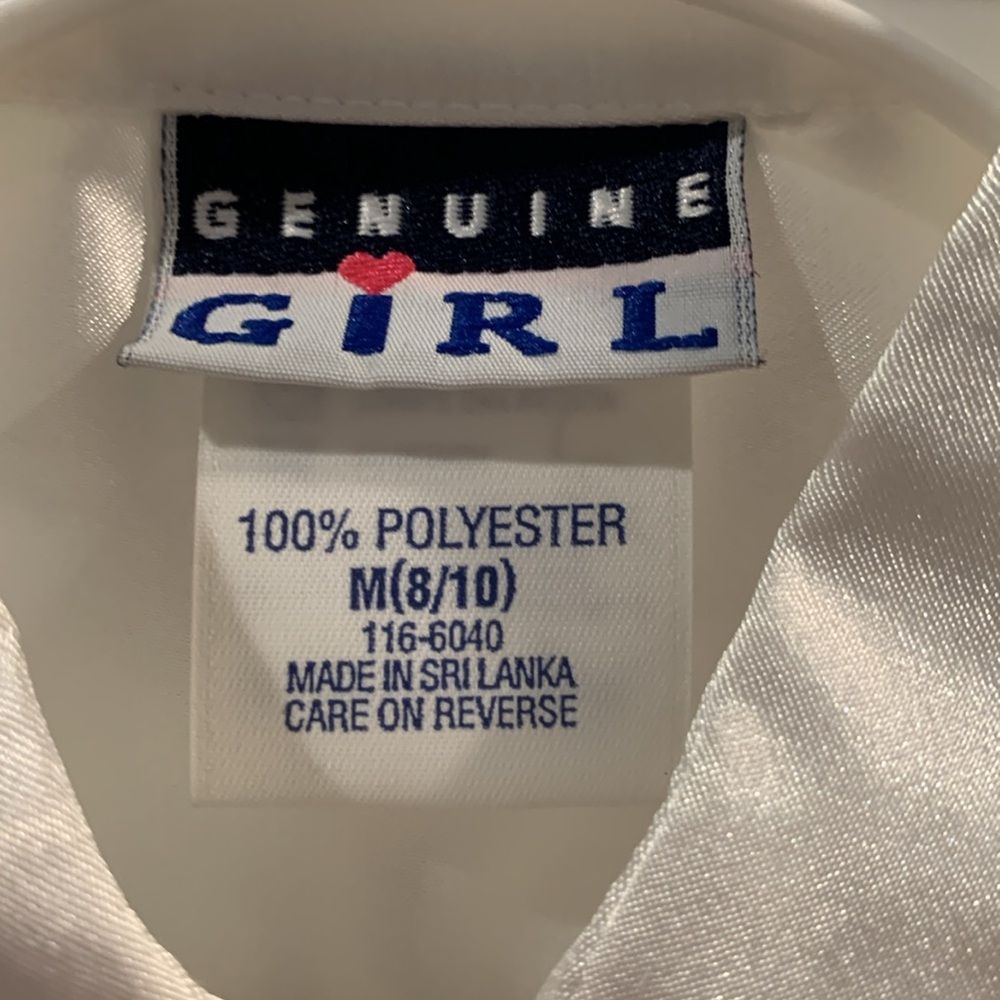 Genuine Girl by Osh Kosh Satiny White Top • Girls Size M (8/10) - Picture 2 of 8